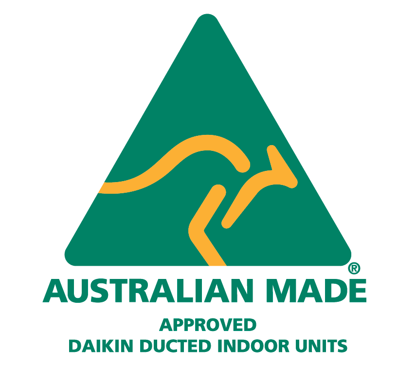 Daikin and Australian Made logos - locally supported air conditioning installation Sunshine Coast