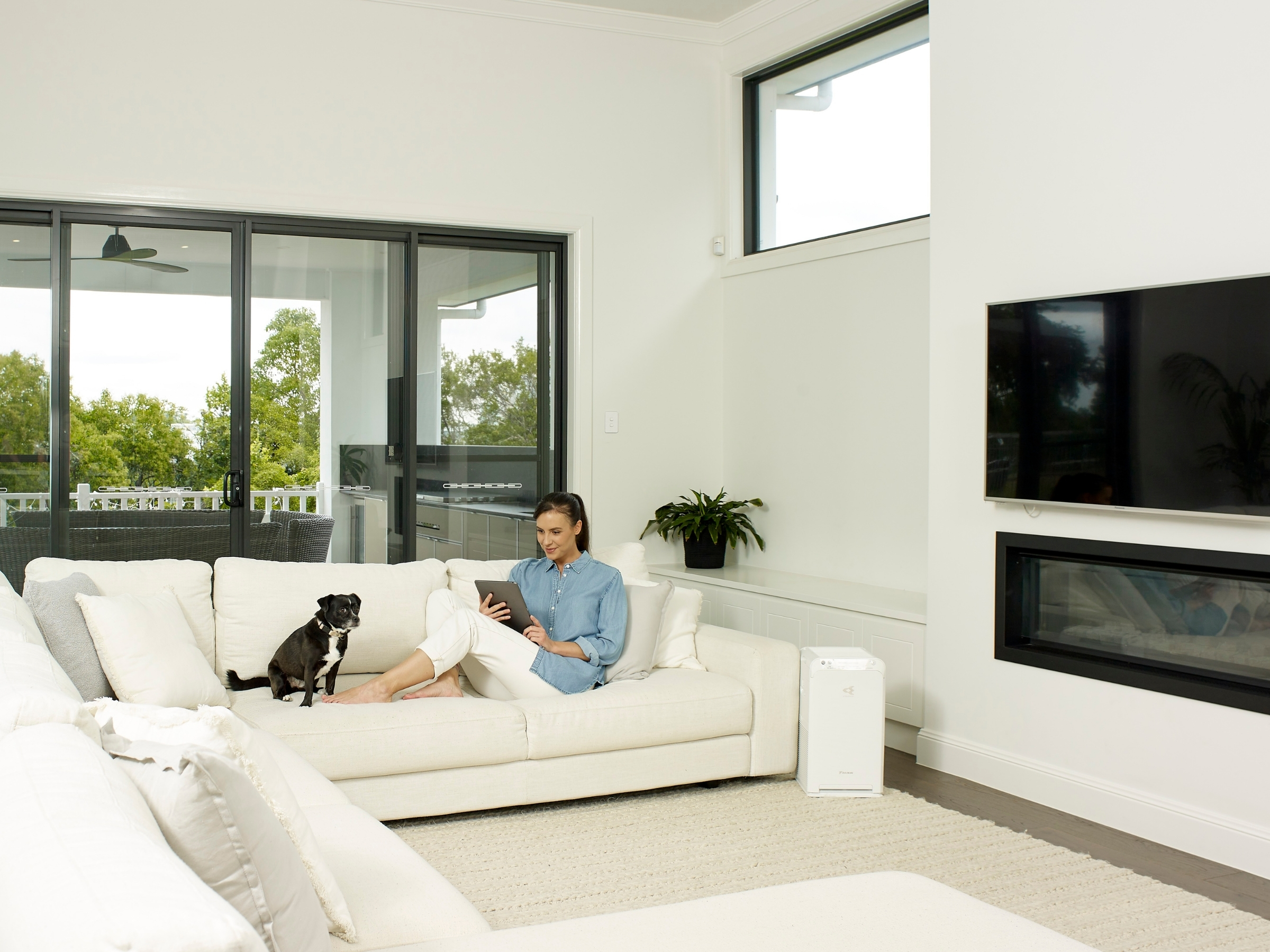 Bright lounge with Daikin air conditioning — Sunshine Coast