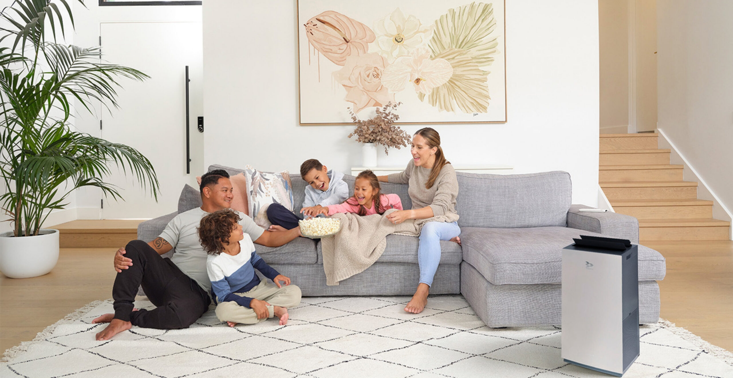 Comfortable lounge area with Daikin air conditioning on the Sunshine Coast