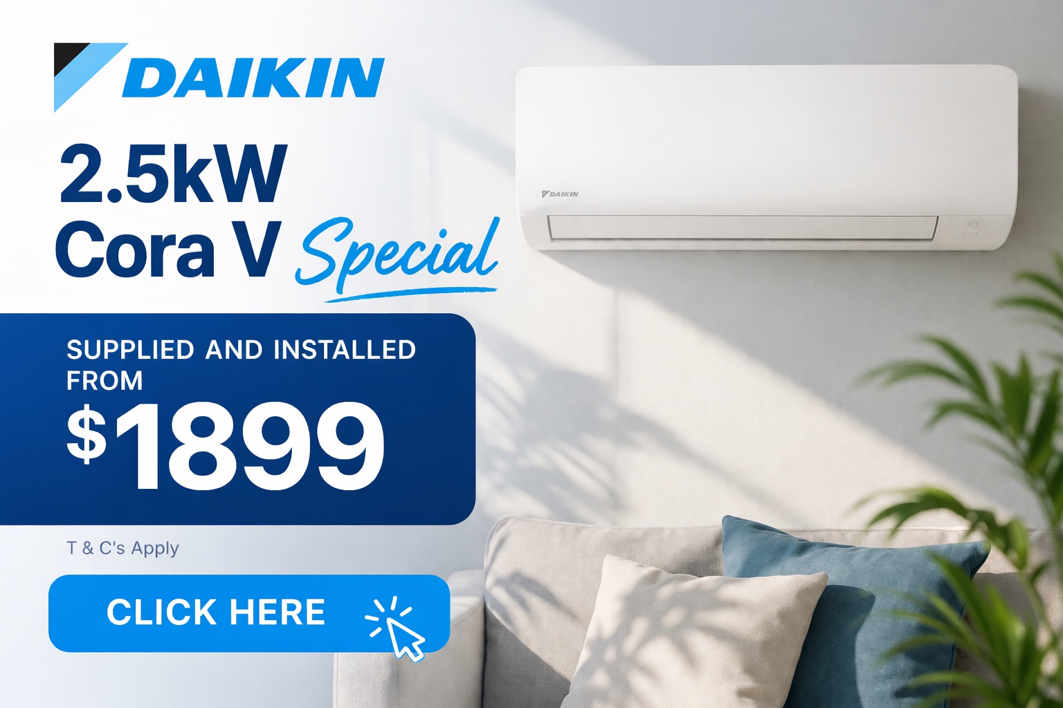 Home 9 daikin 2.5kw reverse cycle air conditioning special sunshine coast
