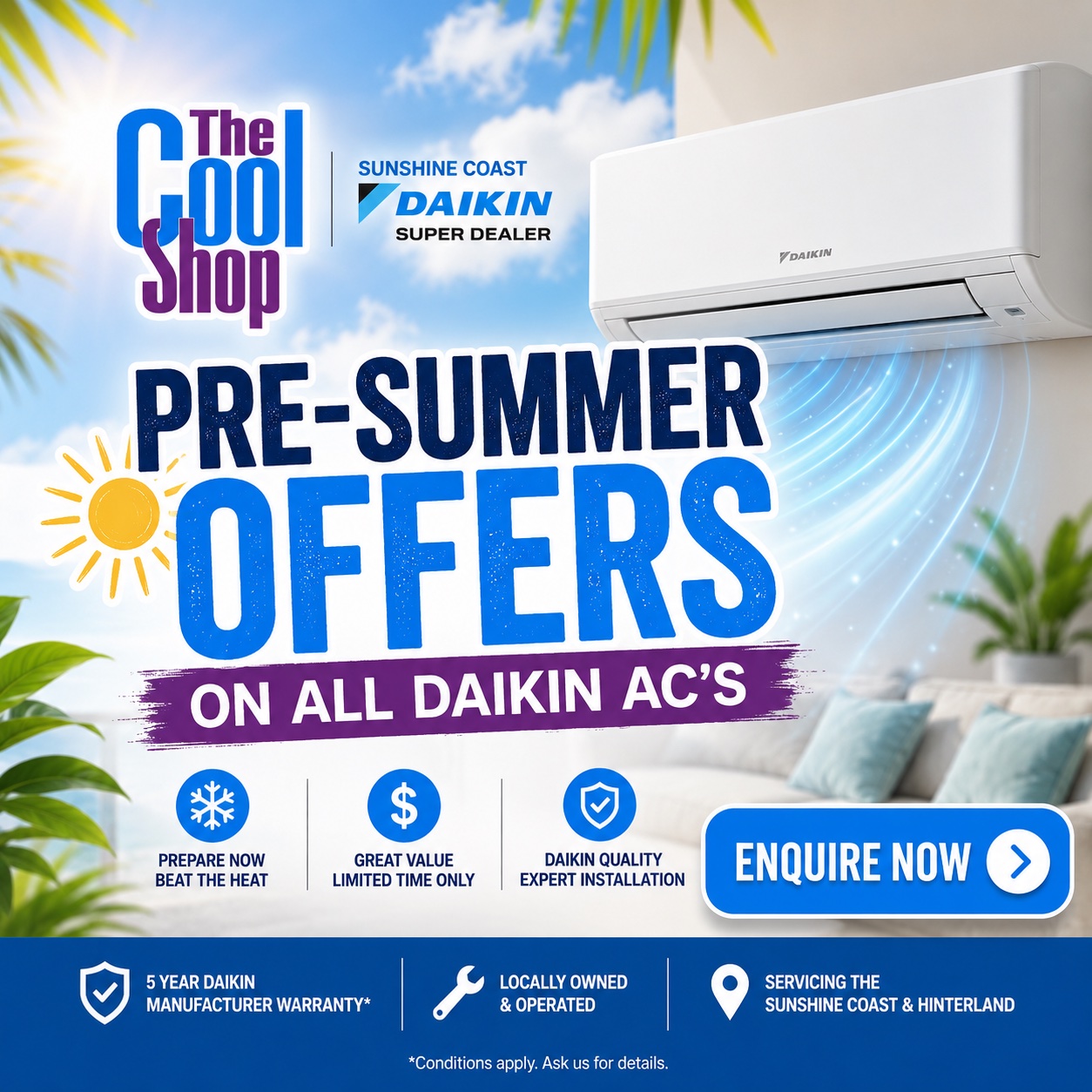 pre-summer airconditioning deals the cool shop sunshine coast